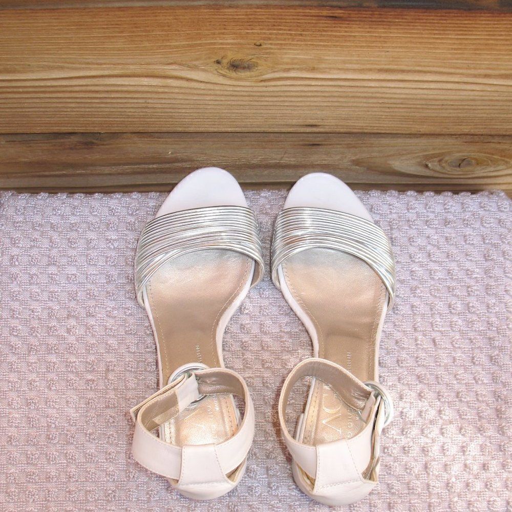 AGL Silver Block Heel Sandals - Picture 5 of 9